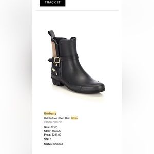 Burberry rain boots